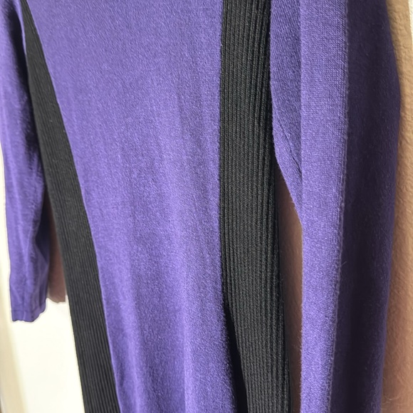 Women’s The Limited purple and black color block sweater dress - Picture 5 of 8